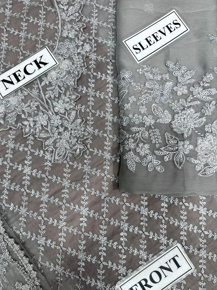 Azure Chiffon Suit-Aarasta