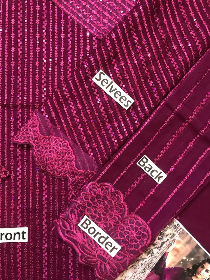 Azure Chiffon Suit-Aarasta