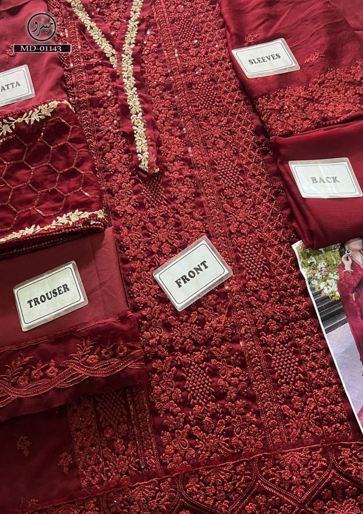 Azure Chiffon Suit-Aarasta