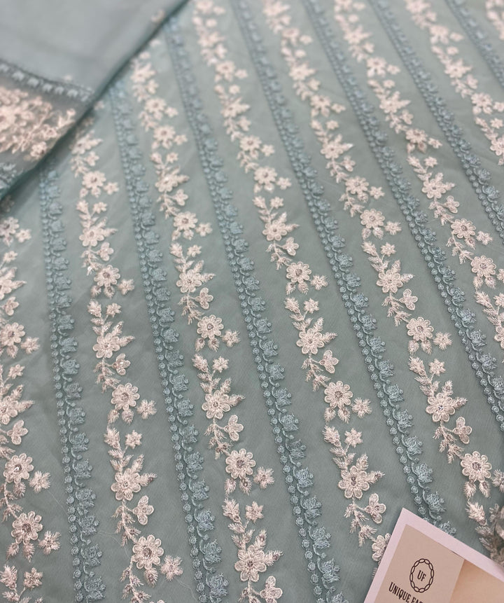 Azure Chiffon Suit-Aarasta