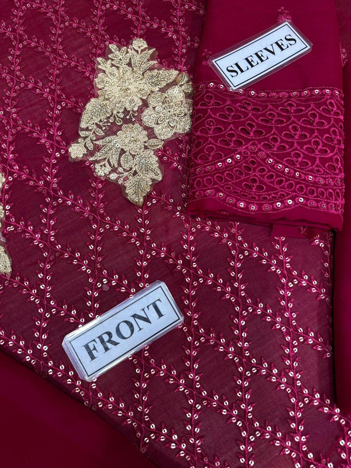 Azure Chiffon Suit-Aarasta