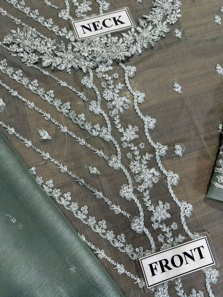 Azure Chiffon Suit-Aarasta