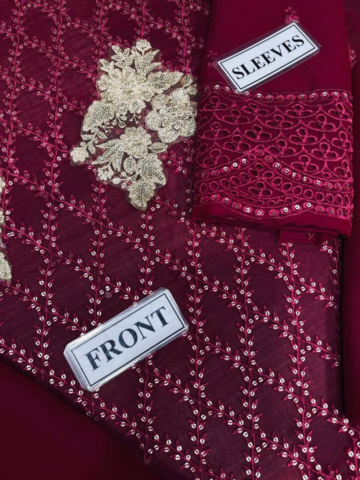 Azure Chiffon Suit-Aarasta