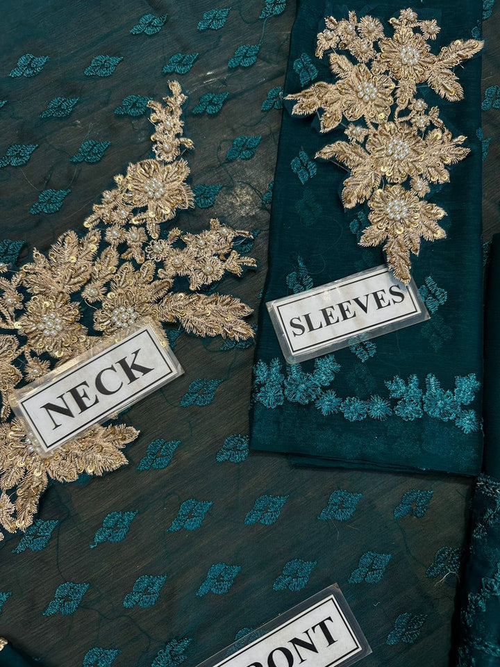 Azure Chiffon Suit-Aarasta