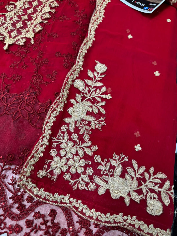 Azure Chiffon Suit-Aarasta