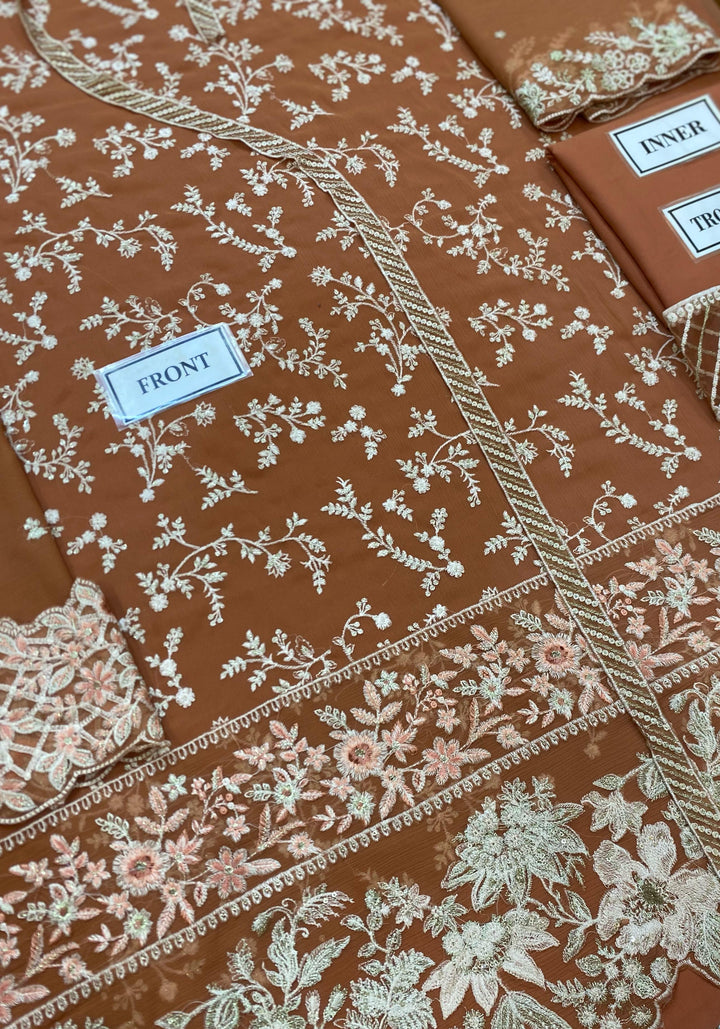 Azure Chiffon Suit-Aarasta