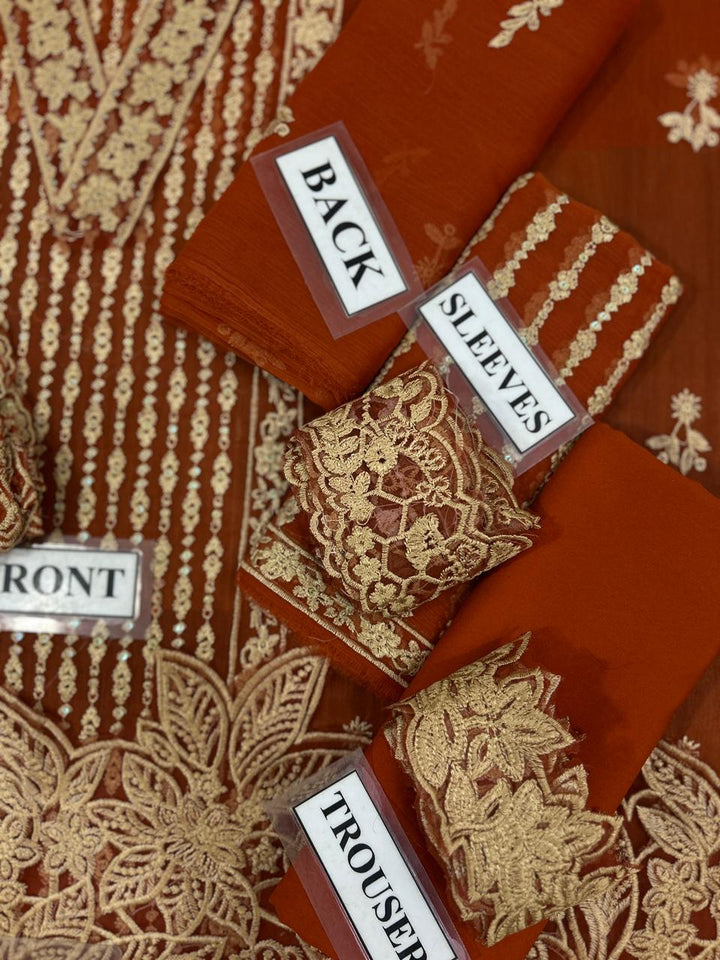 Azure Chiffon Suit-Aarasta