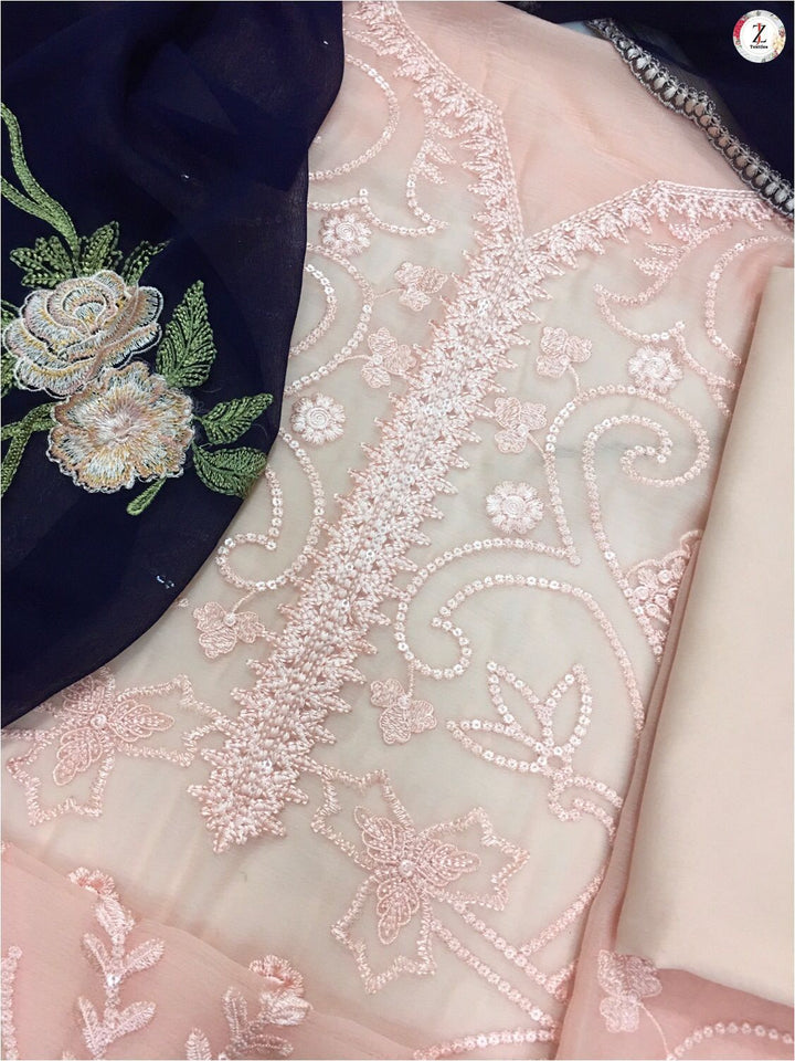 Azure Chiffon Suit-Aarasta