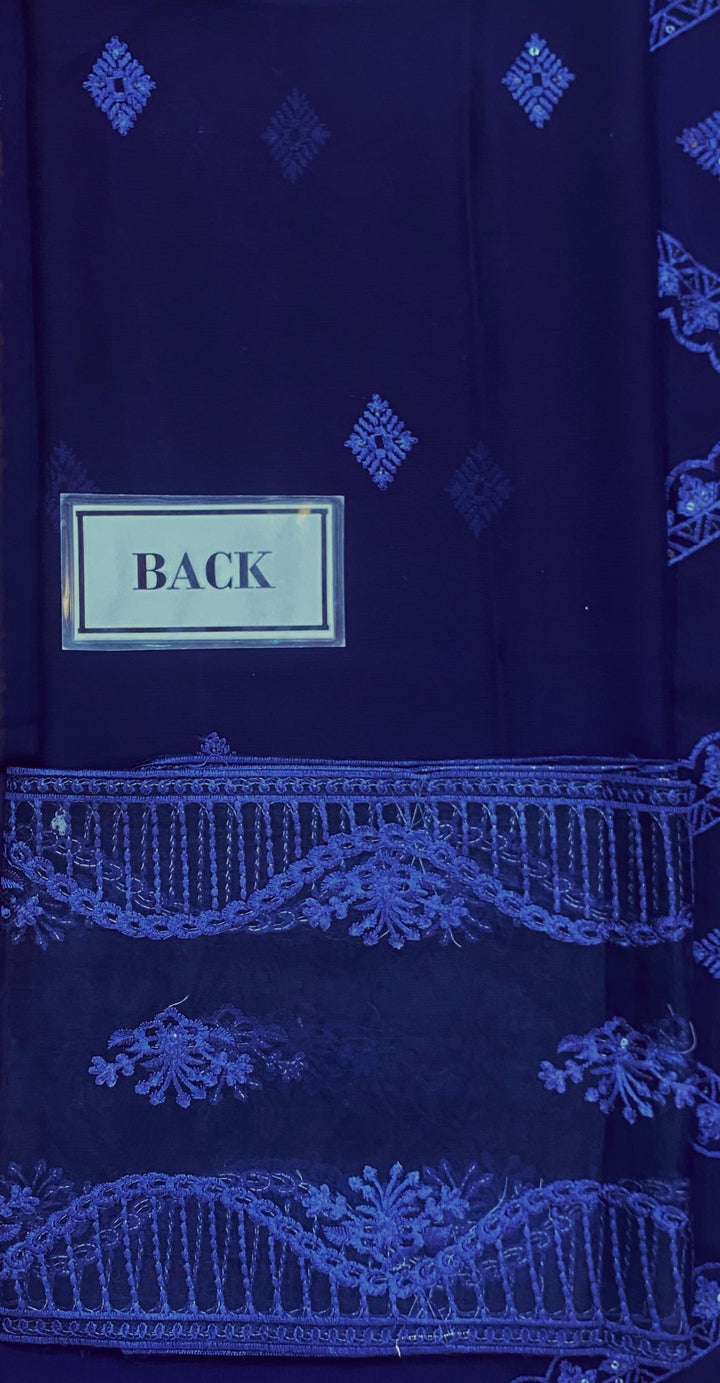 Azure Chiffon Suit-Aarasta