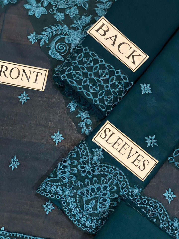 Azure Chiffon Suit-Aarasta