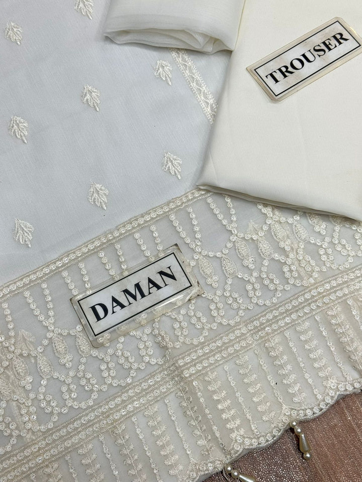 Azure Chiffon Suit-Aarasta