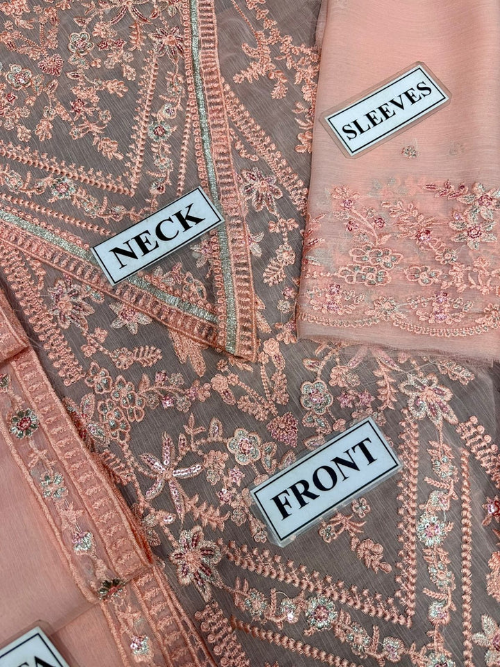 Azure Chiffon Suit-Aarasta