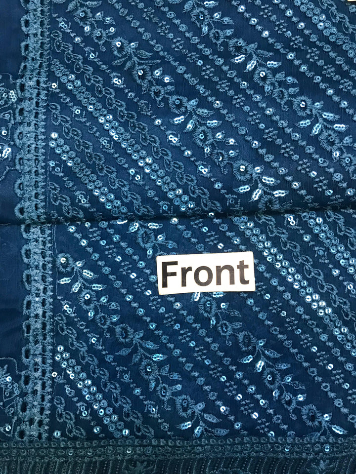 Azure Chiffon Suit-Aarasta