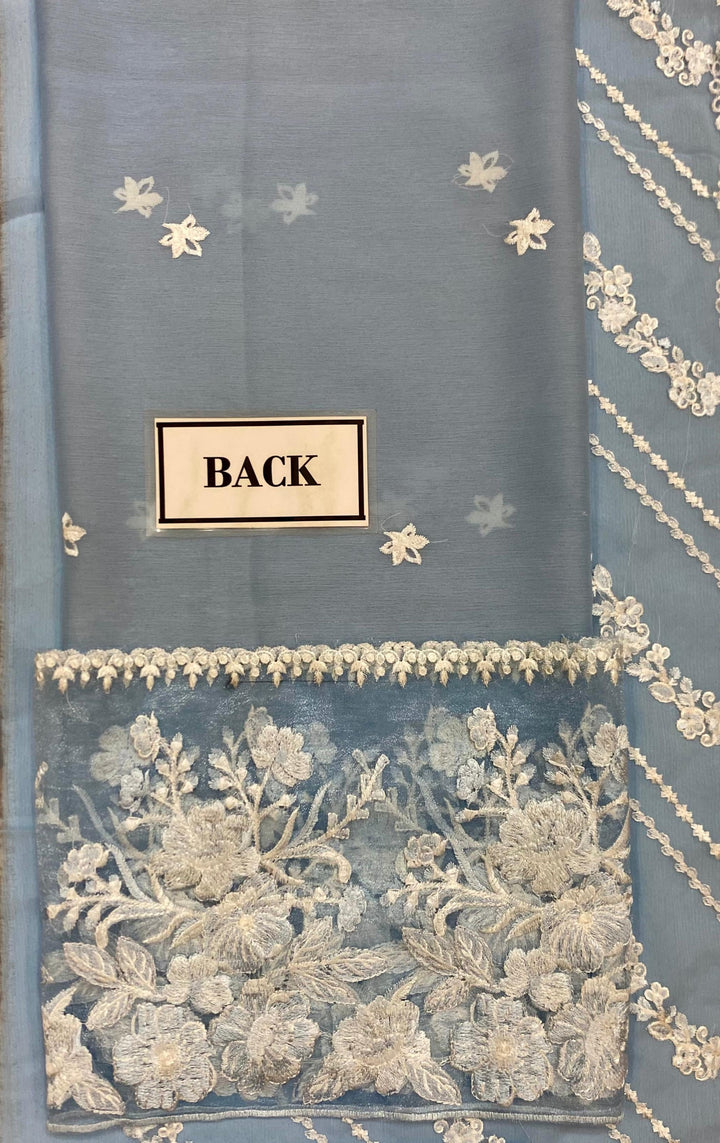 Azure Chiffon Suit-Aarasta