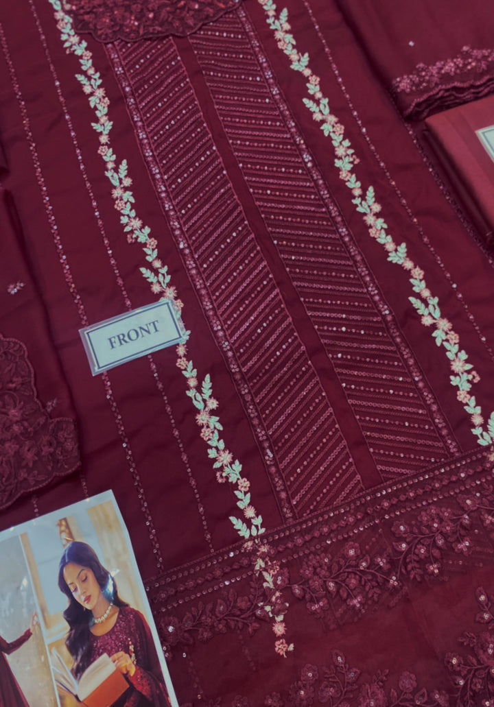 Azure Chiffon Suit-Aarasta