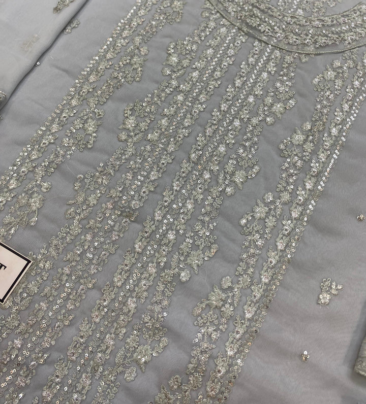 Azure Chiffon Suit-Aarasta