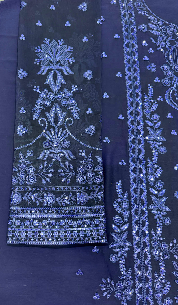 Azure Chiffon Suit-Aarasta