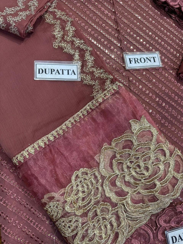 Azure Chiffon Suit-Aarasta