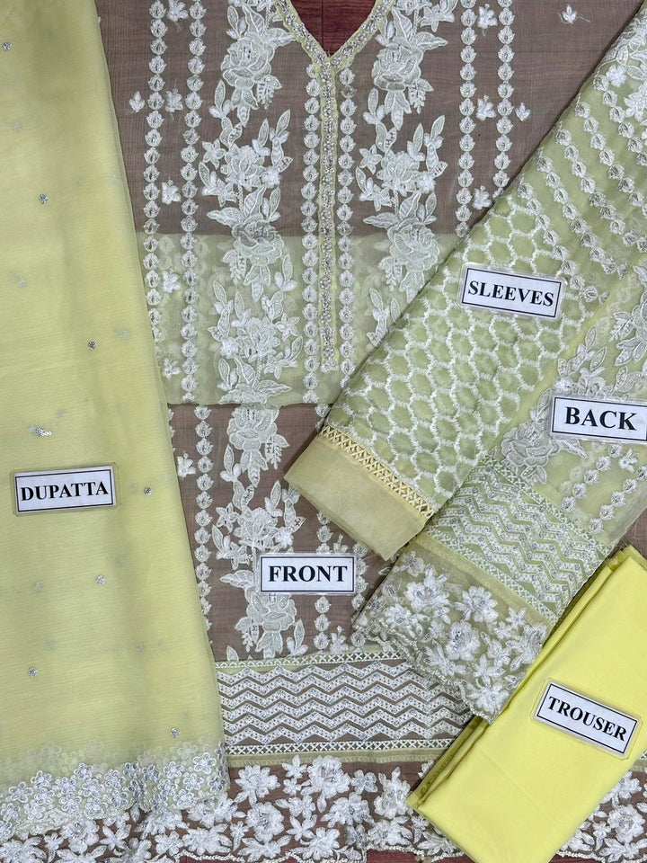 Azure Chiffon Suit-Aarasta