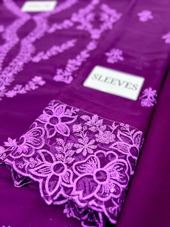 Azure Chiffon Suit-Aarasta