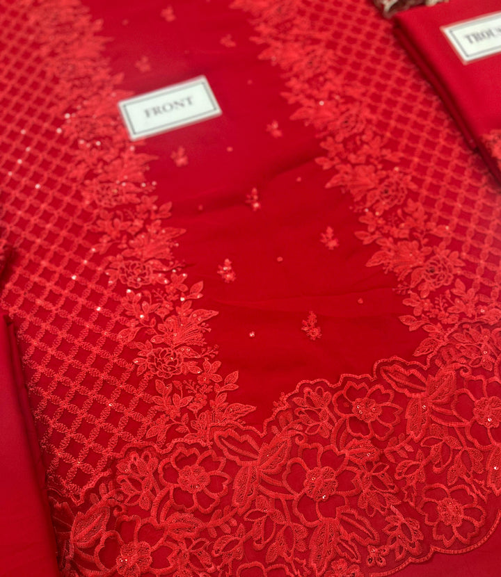 Azure Chiffon Suit-Aarasta