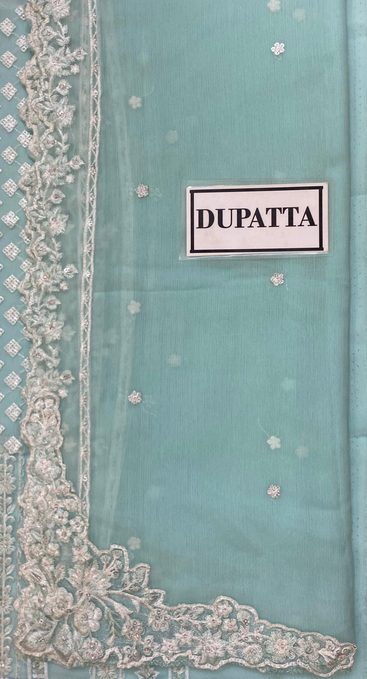 Azure Chiffon Suit-Aarasta