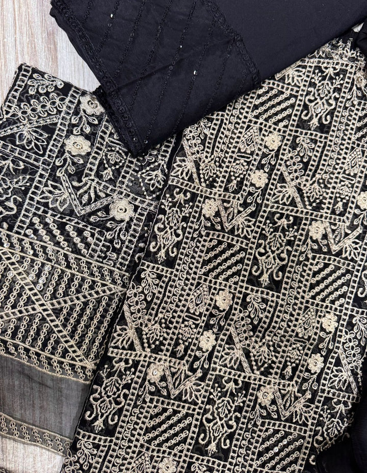 Azure Chiffon Suit-Aarasta