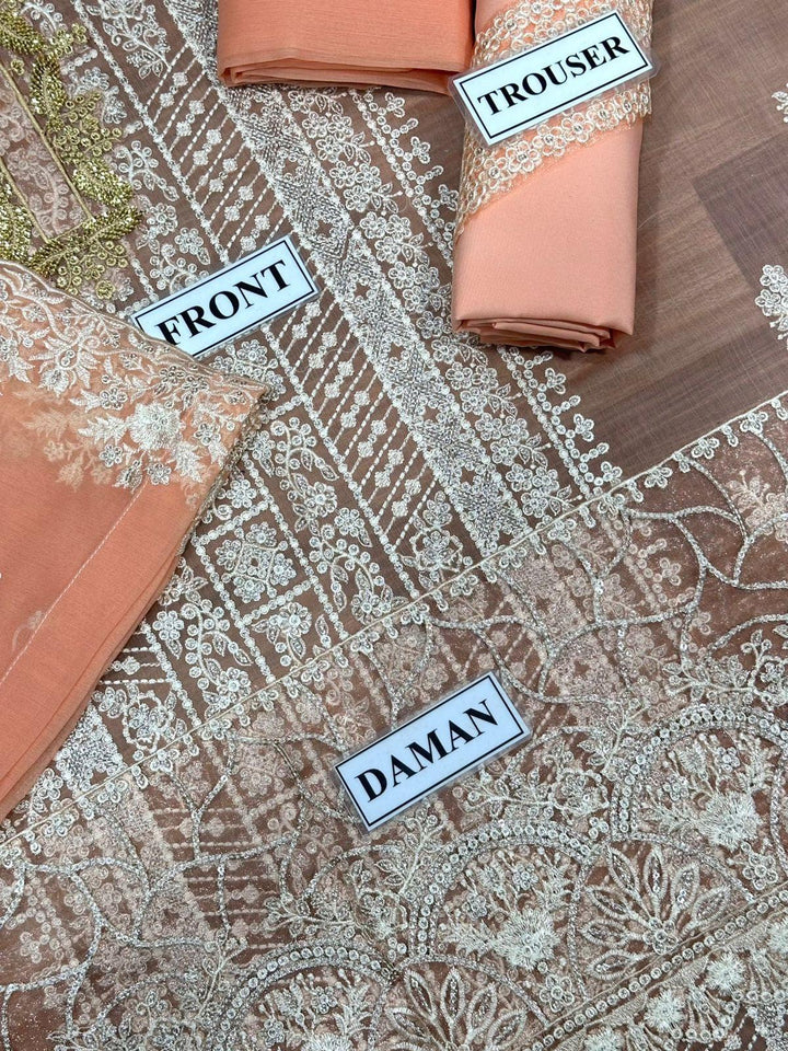 Azure Chiffon Suit-Aarasta