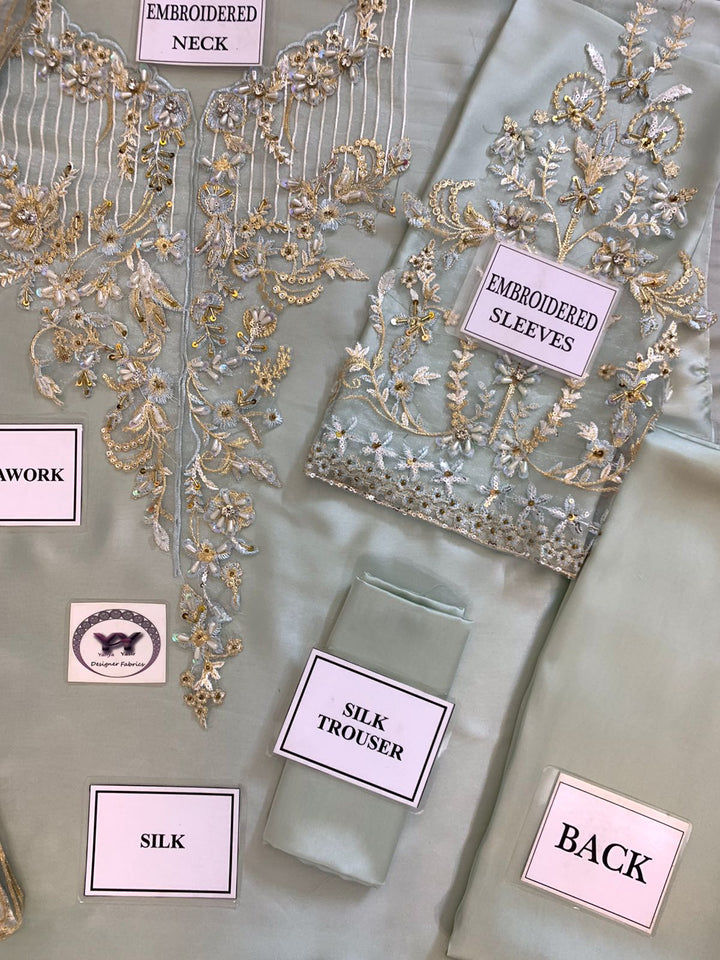 Azure Chiffon Suit-Aarasta