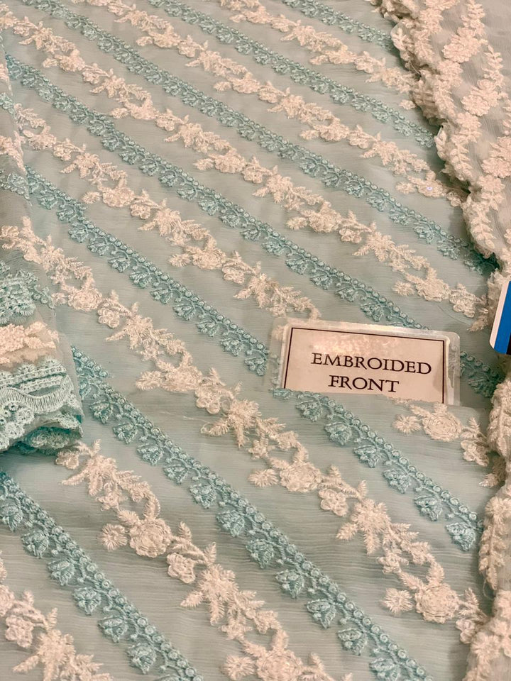 Azure Chiffon Suit-Aarasta