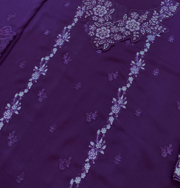 Azure Chiffon Suit-Aarasta