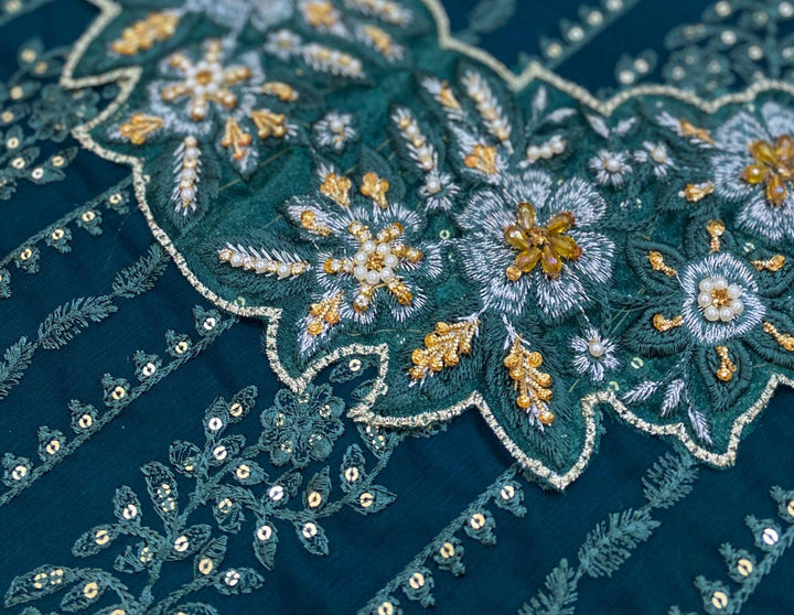 Azure Chiffon Suit-Aarasta