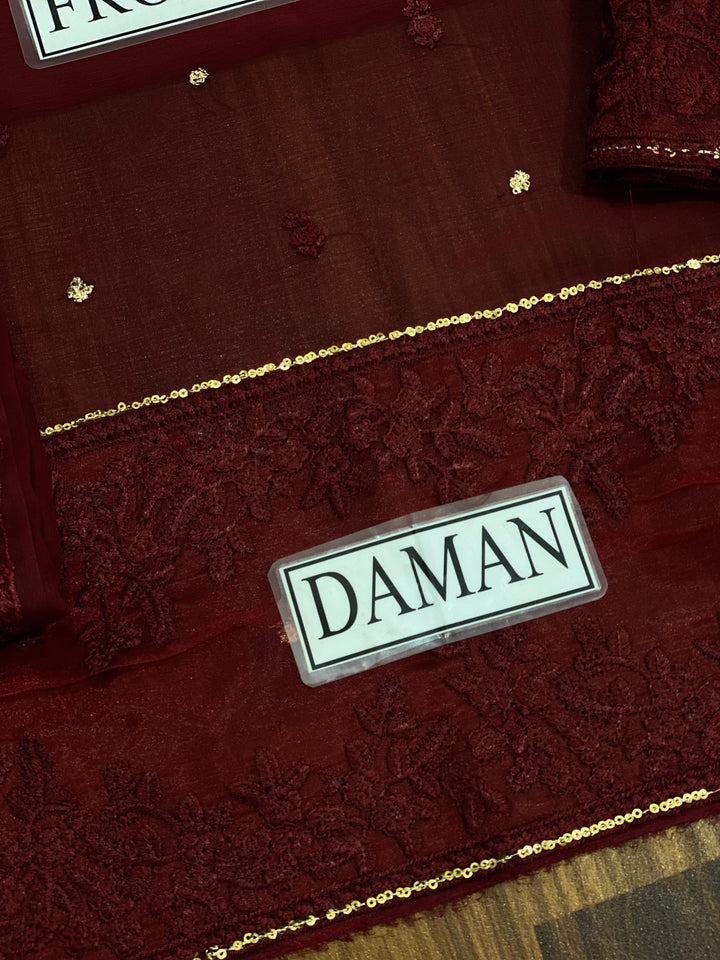 Azure Chiffon Suit-Aarasta