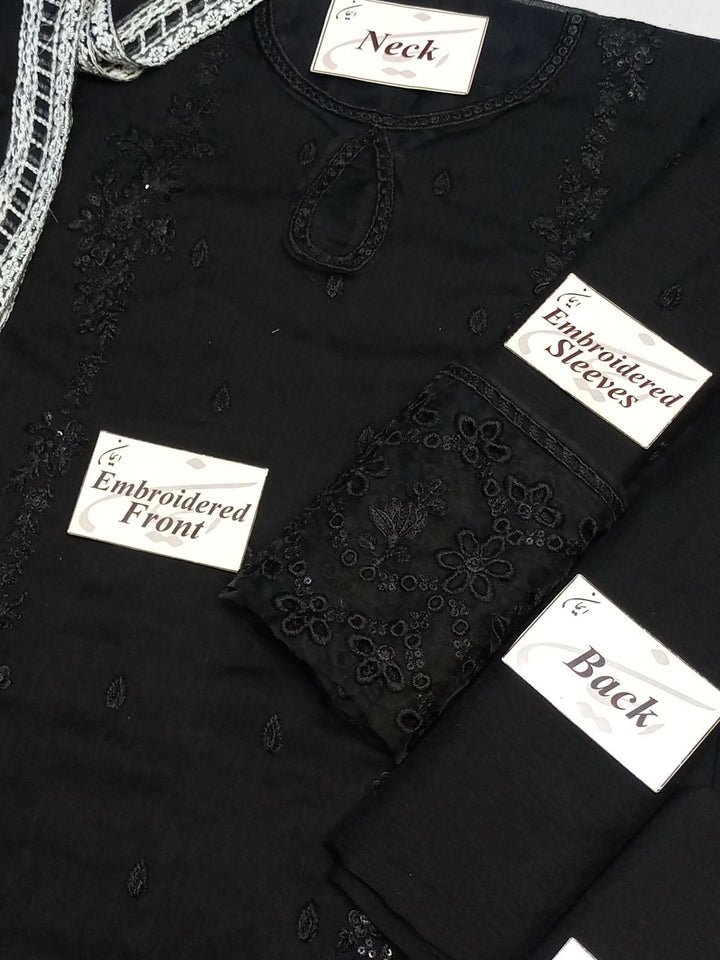 Azure Chiffon Suit-Aarasta