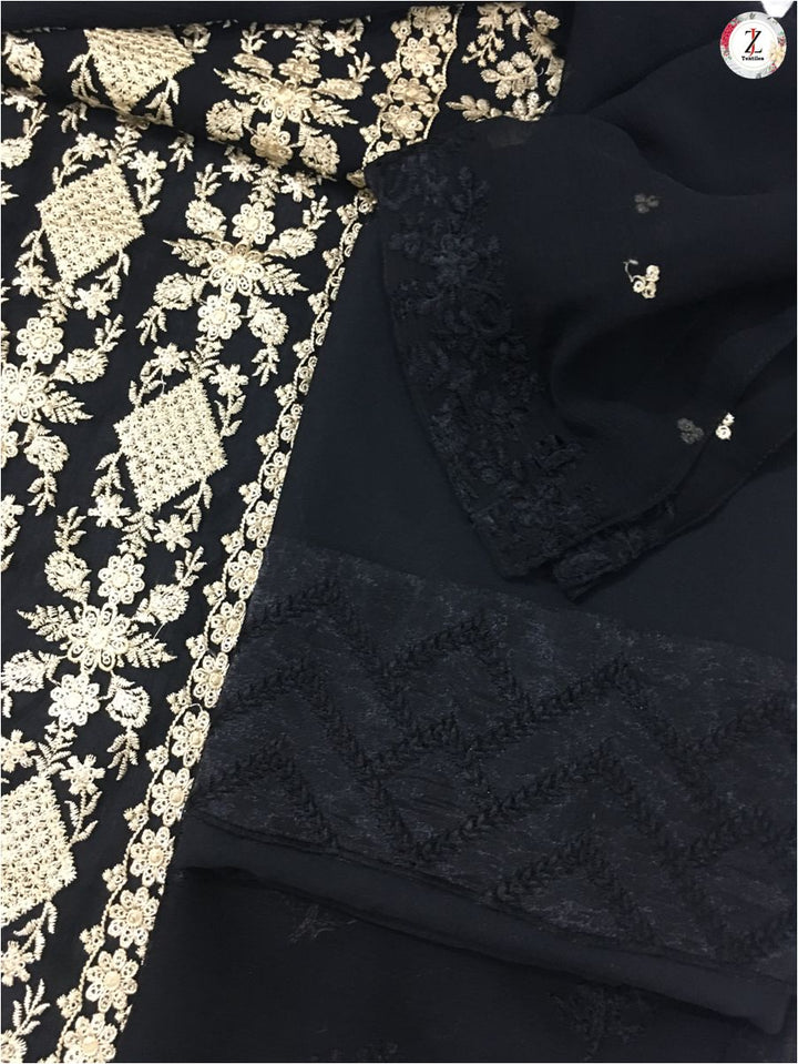 Azure Chiffon Suit-Aarasta