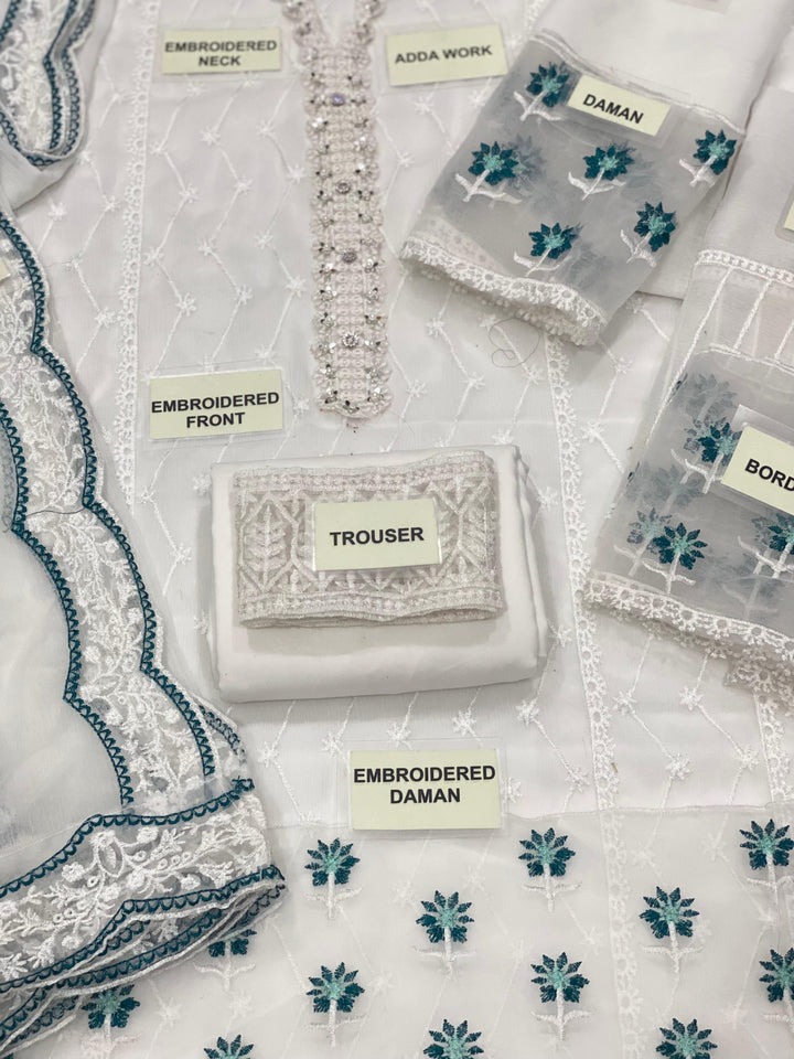 Azure Chiffon Suit-Aarasta