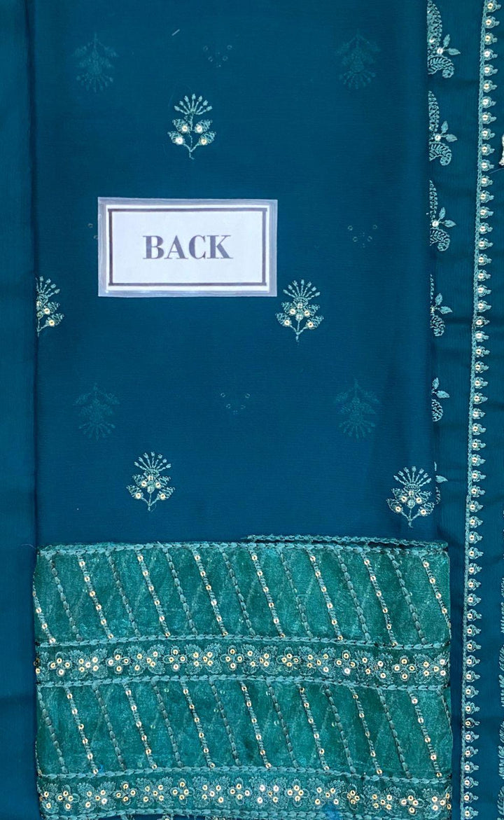 Azure Chiffon Suit-Aarasta