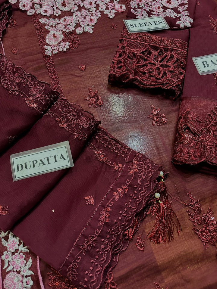 Azure Chiffon Suit-Aarasta