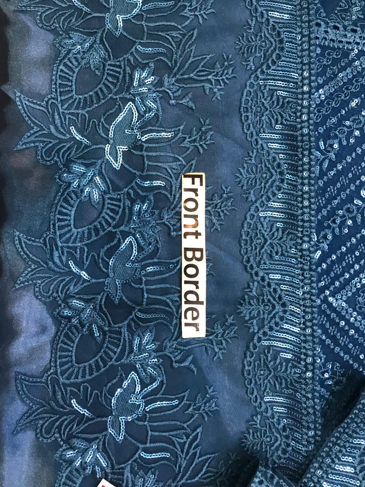 Azure Chiffon Suit-Aarasta