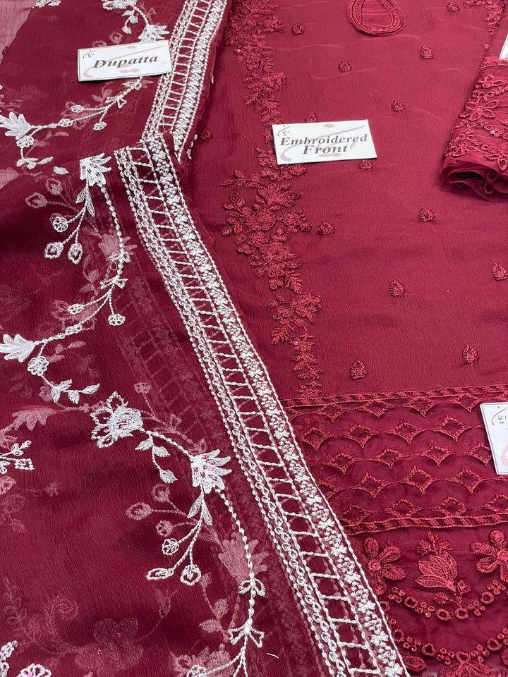 Azure Chiffon Suit-Aarasta