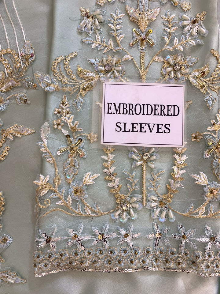 Azure Chiffon Suit-Aarasta