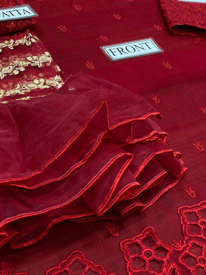 Azure Chiffon Suit-Aarasta