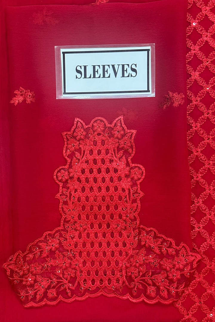 Azure Chiffon Suit-Aarasta