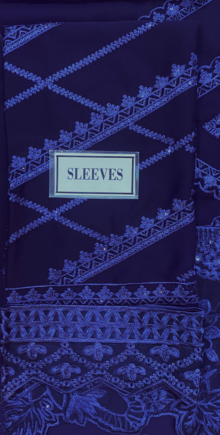 Azure Chiffon Suit-Aarasta