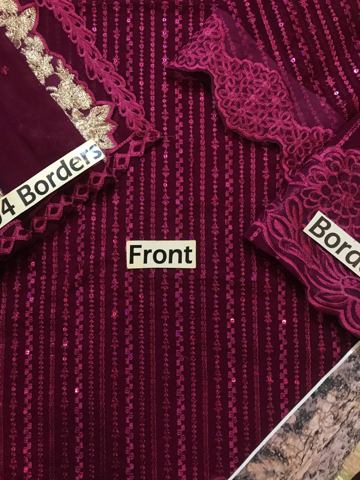 Azure Chiffon Suit-Aarasta