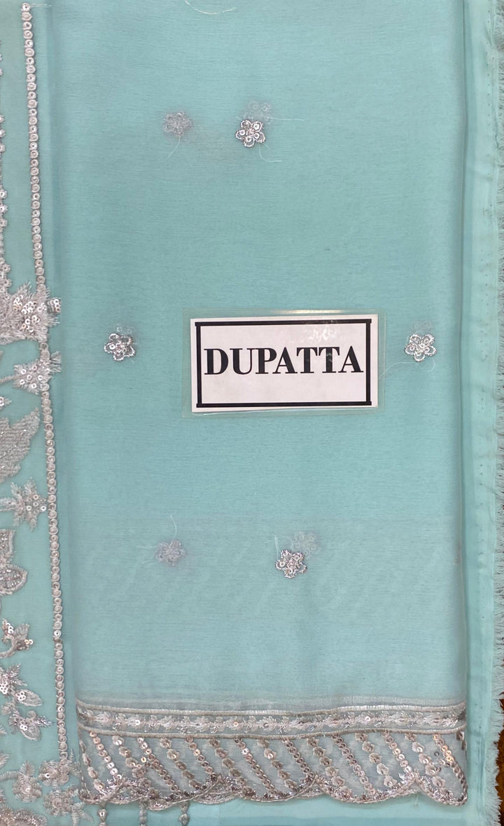 Azure Chiffon Suit-Aarasta