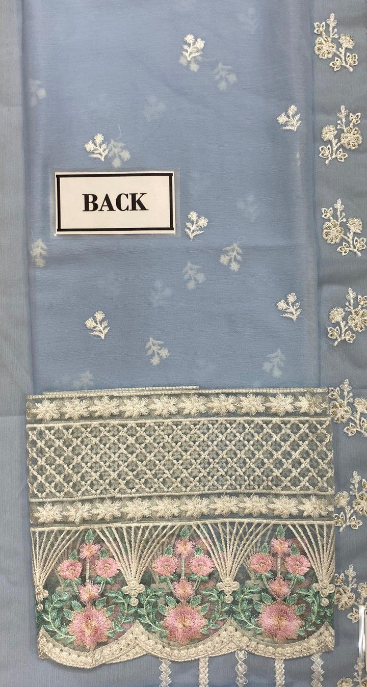 Azure Chiffon Suit-Aarasta