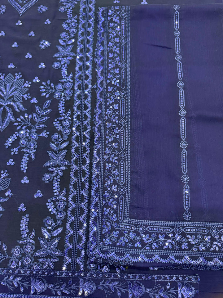 Azure Chiffon Suit-Aarasta