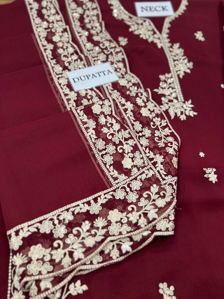 Azure Chiffon Suit-Aarasta