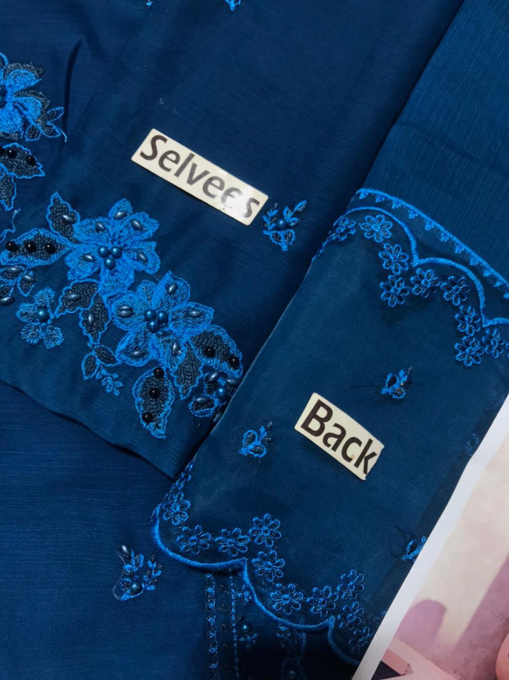 Azure Chiffon Suit-Aarasta